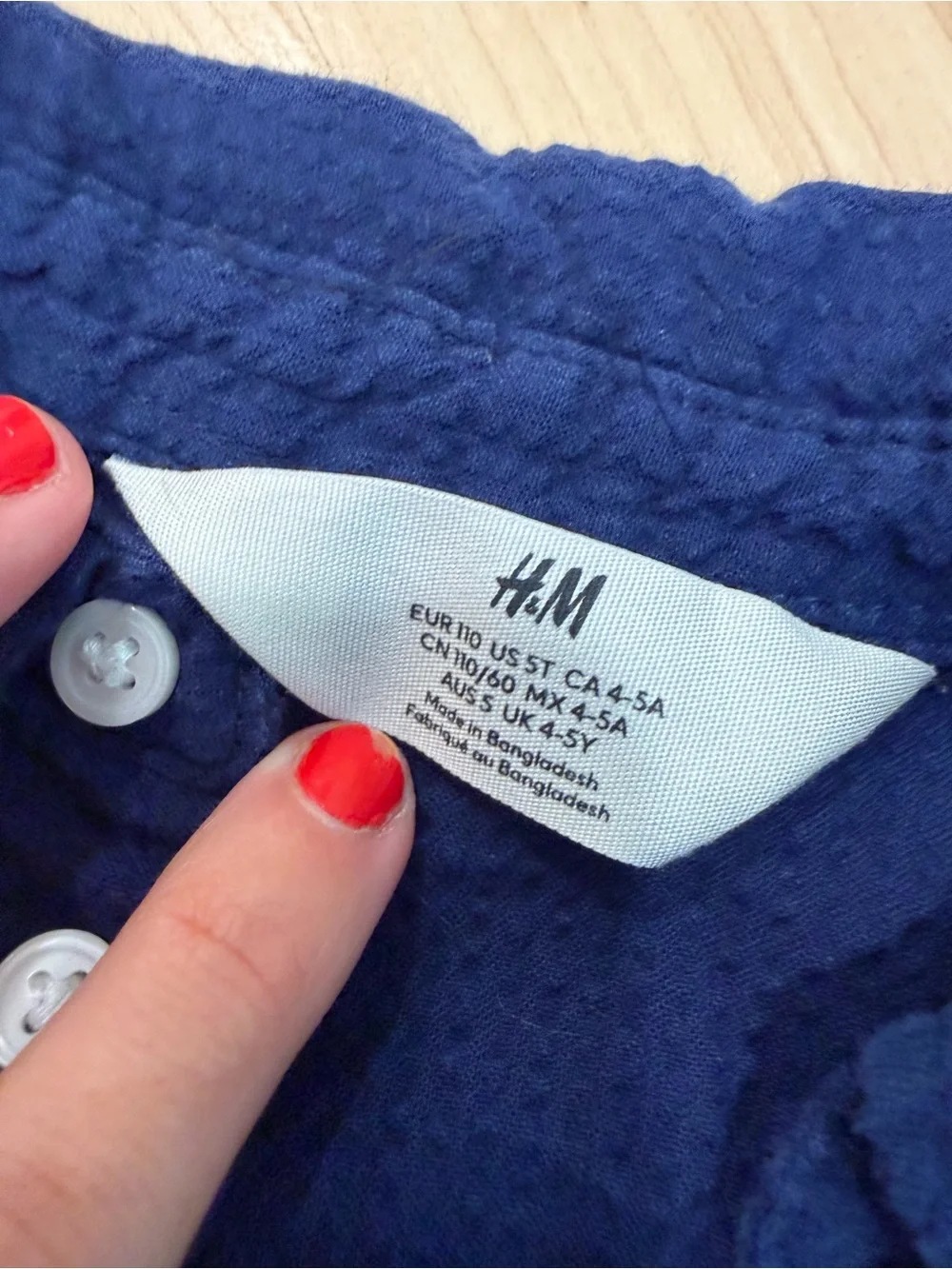 H&M Kids Short-Sleeve Button-Down Shirts - Navy & Light Blue Stripe